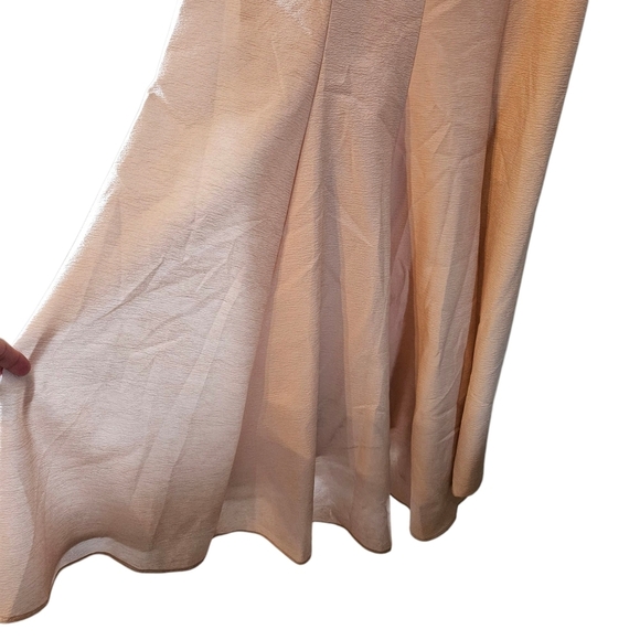 BCBGMaxAzria Gracie Strapless Peplum Corset Long Cocktail Gown Bare Pink Size 6. - Picture 7 of 16